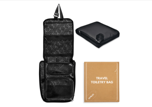 Hanging bag opened and folded, with its cover.